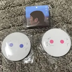 ゆず 弾き語りツアー2026心音　ガチャ　缶バッジ３種 岩村　心音ピンク・ブルーのサムネイル