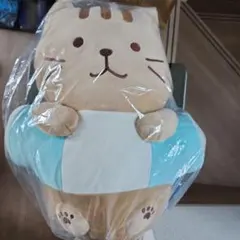 ハピンズ　ふくふくにゃんこ　接触冷感　うきわクッション　新品タグ付きのサムネイル
