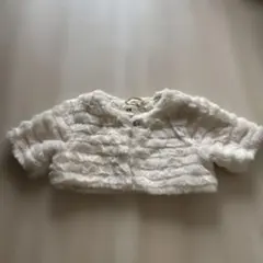 H&M ホワイトファーカーディガン 116cm ボレロ