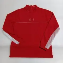 【美品】ELLE GOLF レディース レッド モックネックシャツ M