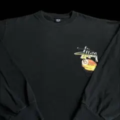 “紺タグ” old stussy 8ball PRINT ロンT USA製 L