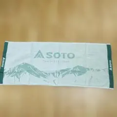 SOTOソト フェイスタオル 山岳ロゴ グリーンのサムネイル