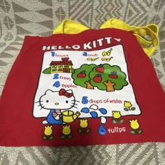 ハローキティ　キャンバストートバッグ レッド イエローのサムネイル