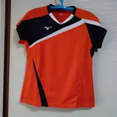 Mizuno XL オレンジ Vネック Tシャツ