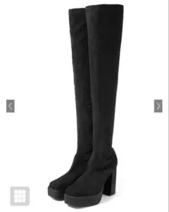 【美品】 ニーハイブーツ ブラック 23.5cm