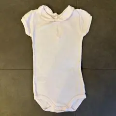 美品 プチバトー 6M 67cm 襟付き 半袖 ロンパース ピンク