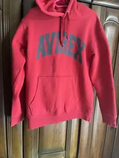 美品　AVIREX レッド パーカー フード付き　XL