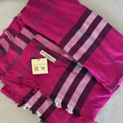 未使用⭐︎格安　BURBERRY ピンク チェック柄 ストール