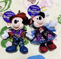 ディズニーハロウィン2024 みっきー ミニー ぬいぐるみバッジ