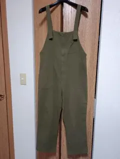 ナチュ&ダイアリー　オリーブグリーン サロペット