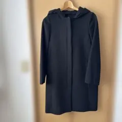 VIS フード付き2way 黒ロングコートSサイズ