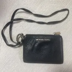 【中古】MICHAEL KORS パスケース 定期入れ ブラック