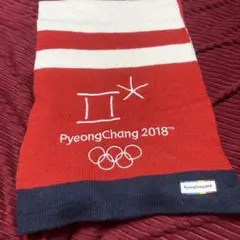 【美品】平昌オリンピック 2018 公式 ニットマフラー PyeongChang