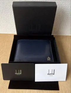 dunhill BELGRAVE 二つ折り財布 ネイビー イエロー 箱付のサムネイル