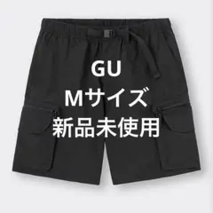 ✨【新品未使用】✨GU ナイロンカーゴショーツ 黒 Mサイズ