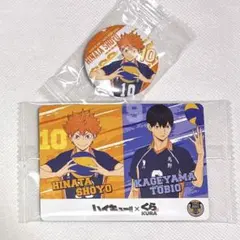ハイキュー×くら寿司 影山飛雄 日向翔陽　缶バッジ カード