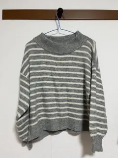 earth music&ecology ストライプニットセーター　サイズフリー