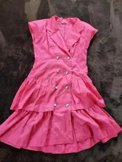 FAILY FREAK ピンクダブルブレストパーティードレス