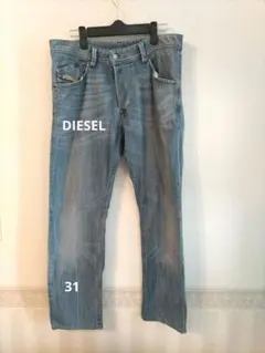 DIESEL ライトブルー ワイドレッグデニム 新品タグ付き DIESEL ワイドレッグ デニムパンツ ライトブルー 23インチ - メルカリ