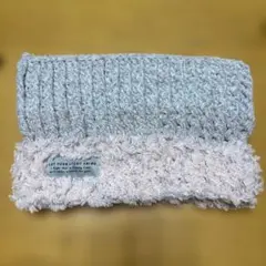 レディース　猫耳ニット帽 犬耳 グレ－×ホワイト×ピンクファー 帽子　かぎ針