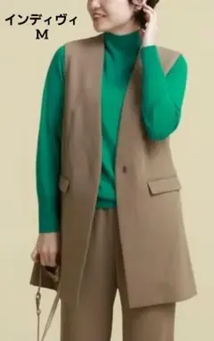 INDIVI　ストレッチジレジャケット　38　美品✨