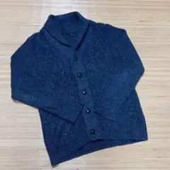 ユニクロ Vネックカーディガン L ダークブルーグレー