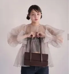 organdy peplum blouseのサムネイル