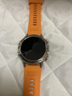 オレンジ ステンレススチール スマートウォッチ