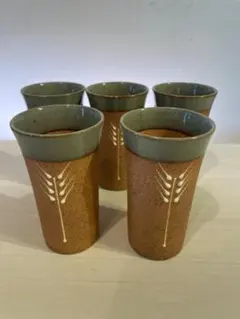 陶器製タンブラーセット 5個
