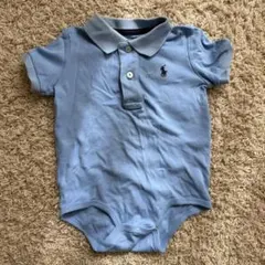 ポロシャツスタイル ライトブルーロンパース　ラルフローレン　85cm