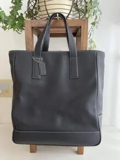 ☆未使用☆VintageCoachトートバッグA4レザー•ブラック/7788☆