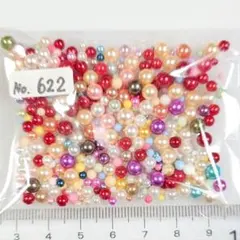 No.622／穴なし パール（ミックス）デコパーツ ハンドメイドに