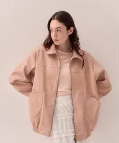 muguet Heart pocket leather jacket ブラウン - メルカリ