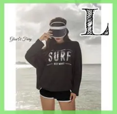 【訳あり】L ラッシュガード 海外旅行 長袖 4点セット 水着 フィットネス 黒