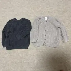 H&M ニット　カーディガン　12-18m 2点セット