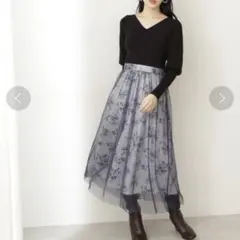 ♡ JILL BY JILLSTUART モチーフチュールドッキングワンピース♡