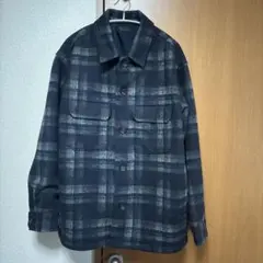 ネイビー系 チェック柄 シャツジャケット　UNIQLO ユニクロ