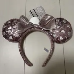 新品　ディズニー　カチューシャ　スパンコール　ハート　バレンタイン　ミニー