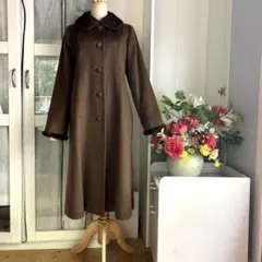 美品　レリアン　COLOMBOピュアカシミ100% 高級素材暖かいロングコート
