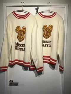 Disney ミッキーワッフルニットセーター L 2着セット