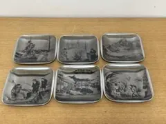 創立20周年記念 住友金属鉱山株式会社 ステンレス皿 菓子皿 銘々皿 6枚組のサムネイル
