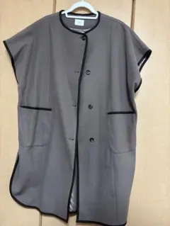 LOWRYSFARM ブラウン　ポリエステル ベスト サイズF