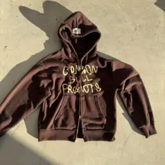 common gull products. ダブルジップパーカー ブラウン