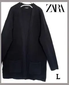 ZARA MAN カーディガン　ニット　コットン　綺麗めコーデ　　L