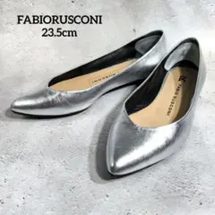 FABIORUSCONI ファビオルスコーニ シルバー ポインテッドトゥパンプス