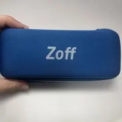Zoff メガネケース 青 クリーニングクロス付き