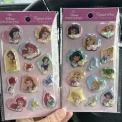 【2枚セット】Disney プリンセス カプセルシール