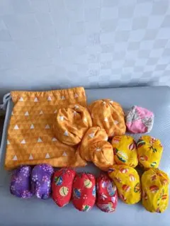 手作りお手玉いろいろ、袋セット