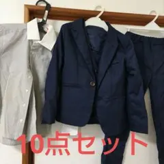 入学式　男の子　120 ネイビー スーツセット (ジャケット・ベスト・パンツ)