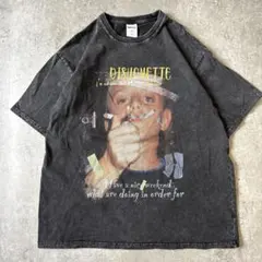 DISHONETTE ヴィンテージ加工 Tシャツ プリント L チャコールのサムネイル